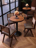 Combinaison Table et Chaises Commerciales Carrées en Bois Massif Écologique Personnalisable, Capacité 2-10 Places, pour Restaurants, Cafés, Snacks