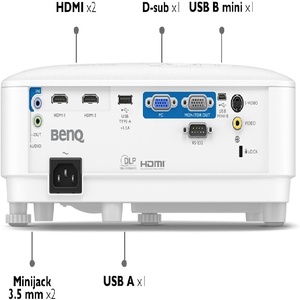 MS560 Business <b>Projector</b> 4000 Lumens DLP 4K LED SVGA 2 for VGA Remote Control Wireless Built-in Speaker 3D Outdoor MS560 Be - Product Image 3