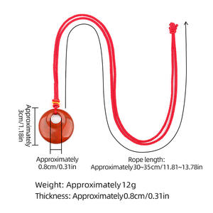 Collier pendentif de fiançailles en chaîne de corde à boucle de <span class=keywords><strong>princesse</strong></span> avec cristal de guérison, forme de cercle porte-bonheur pour femmes et hommes - Product Image 6