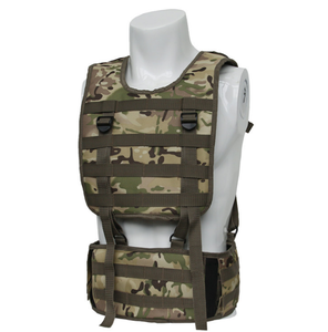 DFH815 Ceinture tactique rembourrée verte et noire camouflage pour entraînement sportif, cosplay et combat, avec harnais et bretelles – La meilleure - Product Image 6