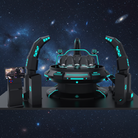 Console de jeu VR JiaYi JY-UFO06S pour 5 personnes, chaise en acier 9D à 360 degrés, simulateur de film VR pour la maison et les centres commerciaux
