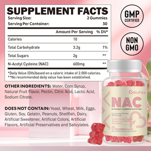 Suplemen Anti-penuaan Murni Grosir dalam Jumlah Besar 600mg NAC N-Asetil Sistein Gummies - Product Image 4