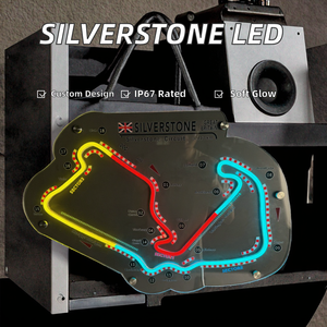 2025 personalizzabile Silverstone circuito Neon LED segno di luce IP67 Rating argento Logo auto con temperatura colore corpo acrilico - Product Image 2