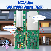 Envío Gratis: BMS Inteligente Pace 16S 100A 200A 300A para LiFePO4 con Balanceo de 2A, Bluetooth Integrado y WiFi, BMS LiFePO4 16S 48V