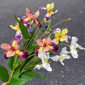 Flores Artificiales Jinxi Iris de Seda para Decoración de Bodas y Hogar en Blanco, Rojo, Azul y Morado - Product Image 1