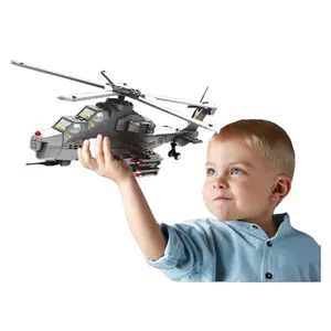 高品质DIY军用模型战斗机小型积木益智玩具飞机模型男女礼物