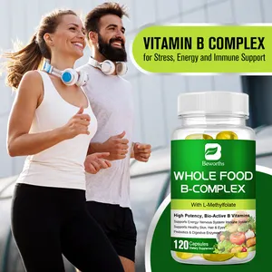 Private Label OEM 120 Capsules For Stress Energy And Immune Support Vitamin B Complex Capsules