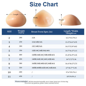XINXINMEI silikon medis Segitiga Payudara membentuk 500g mastektomi lembut realistis prostesis paska kenyamanan kepercayaan diri mudah - Product Image 6