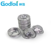 Mini moule à tartelettes jetable en aluminium de 50 mm, 0,7 oz, petit moule à tartelettes aux œufs en aluminium pour la boulangerie, la restauration, l'emballage individuel de desserts