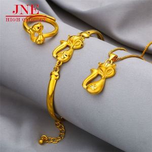 Collier de clavicule plaqué or et bague plaquée or pour femme, collection Fox Suit Vietnam Sand <span class=keywords><strong>Foxer</strong></span> Suit, bijoux - Product Image 1