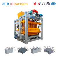 Machine automatique compacte de fabrication de blocs de béton avec interverrouillage, moteur de pompe PLC, boîte de vitesses, moteur vibrant – Vente de machines à béton