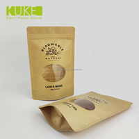 Sacs d'emballage personnalisés en papier kraft blanc avec fermeture éclair, sacs refermables pour aliments, café, thé, sacs biodégradables