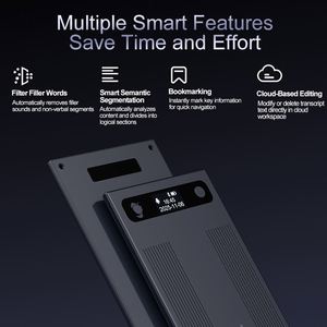 Registratore Vocale Intelligente T8 con AI per Riunioni d'Ufficio e Conversazioni Business con Conversione da Voce a Testo, Registratore Ultra-sottile per Riassunti di Testo - Product Image 6