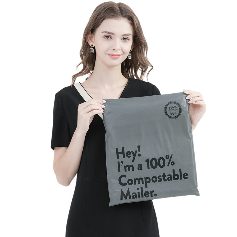 Bolsa de entrega urgente totalmente biodegradable [Gris oscuro] 33*385