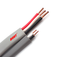 Kabel Daya 3 Inti Berisolasi PVC Abu-abu Standar PSE Konduktor Tembaga Padat