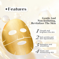 Un masque auto-chauffant supraconducteur en or 45 ° Anti-âge raffermissant Lifting molécule d'hydrogène chauffant masque en or soins de la peau