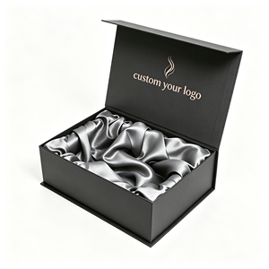 Elegante Caja Rígida para Pelucas de Cartón con Cinta de Seda, Diseño Magnético Plegable de Lujo, Impresión a Cuatro Colores, Personalizable, de Alta Gama - Product Image 1