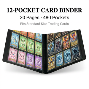 Carpeta para Tarjetas Coleccionables <span class=keywords><strong>de</strong></span> 12 Bolsillos Lista para Enviar, Álbum <span class=keywords><strong>de</strong></span> 480 Bolsillos con Carga Lateral <span class=keywords><strong>de</strong></span> Material PP para Tarjetas Deportivas Pokémon, MOQ Bajo - Product Image 2