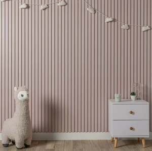 Paneles de pared de <span class=keywords><strong>madera</strong></span> acústica Rosa modernos <span class=keywords><strong>listones</strong></span> de chapa Akupanel personalizados para insonorización Hall apartamento cocina almacén <span class=keywords><strong>Exterior</strong></span> - Product Image 4