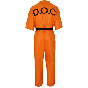 Costume de Cosplay Luigi <span class=keywords><strong>Mangione</strong></span> DOC Orange Prisoner à Manches Courtes avec Ceinture pour Halloween et Carnaval - Product Image 4