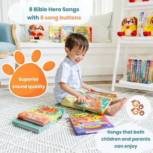 Libro de Sonidos con Historias de Héroes Bíblicos y 8 Canciones, Juguete Musical para el Aprendizaje Infantil, Libro Interactivo con Sonidos - Product Image 2
