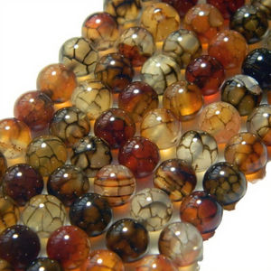 Natural Stone Round Black <b>Red</b> Lace Rhodonite Agate GTC Certified Loose Spacer Jewelry Making DIY <b>Bracelet</b> Accessories - Product Image 2