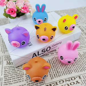 ของเล่นบีบคลายเครียด PVC รูปสัตว์ มีเสียง บีบแล้วมีเสียง - Product Image 3