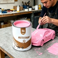 Peinture acrylique automobile 1K, revêtement liquide en spray, haute brillance, pour bateaux et voitures, revêtement plastique, couleurs au choix, 4L*4