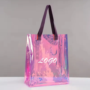 Sac de plage écologique en PVC transparent imperméable pour femmes avec design réutilisable pour articles promotionnels - Product Image 4