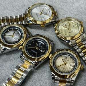 Orologio Classico da Uomo di Lusso con Cinturino in Acciaio Inossidabile, Movimento al Quarzo Giapponese, Quadrante in Vetro con Lancette e Resistenza all'Acqua - Product Image 3