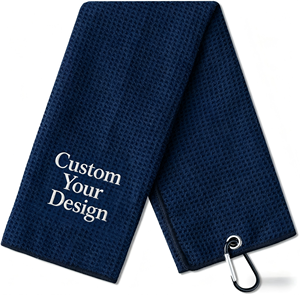 Superior Custom Design Sublimation <b>Microfiber</b> Fabric Printed Waffle Golf <b>Towel</b> Sand-Resistant with Clip for Outdoor Activities - Product Image 1