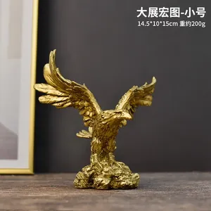Estatua de Águila Moderna para Decoración del Hogar, Escultura Artística de Águila Dorada, Adorno de Resina de <span class=keywords><strong>Halcón</strong></span>, Figura de Águila Calva, Accesorio Decorativo para el Hogar - Product Image 4