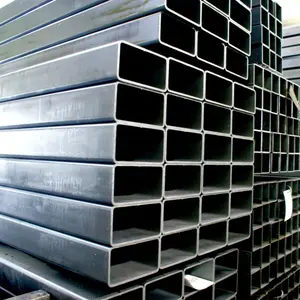 ERW Square Black Iron Pipe 50x25 Welded Steel Tube