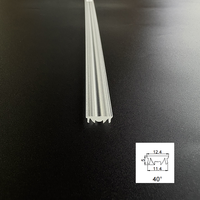 Lentille LED linéaire de précision 40 ° Optiques à faisceau étroit moyen pour profil de barre lumineuse LED, diffuseur et canal d'extrusion