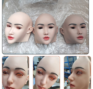 Masque en silicone réaliste pour femme <span class=keywords><strong>Christine</strong></span> Real Touch pour la décoration de fête d'Halloween - Product Image 4