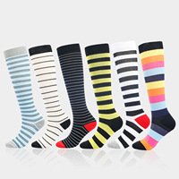 Chaussettes de compression pour femmes, sportives, élastiques, printemps-été, nouvelle collection, professionnelles, antidérapantes, respirantes, hauteur genou