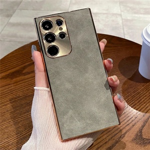 เคสโทรศัพท์หนัง PU คุณภาพสูง ชุบโลหะลายหนังแกะ พร้อมเลนส์โลหะ สำหรับ Samsung S25 Ultra S23 S22 Plus S24 Ultra - Product Image 6