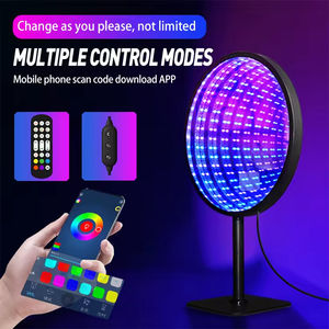 Lampe d'ambiance RGB 3D Abyss à mille couches de miroirs pour synchronisation musicale, idéale pour chambre à coucher et maison intelligente - Product Image 5