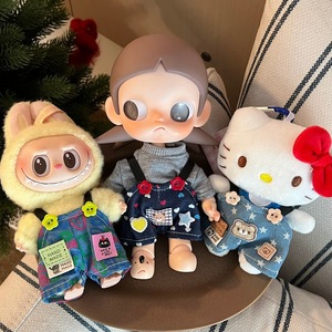 [เสื้อผ้าเด็กเท่านั้น] ตุ๊กตาอินเทรนด์ แรบ บูก้า ซี ซิสเตอร์ ฟิต แฟชั่น กางเกงยีนส์สองสายสะพาย อุปกรณ์เสริมเสื้อผ้า - Product Image 2