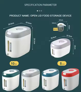 Conteneur de stockage de céréales pour la maison, distributeur de riz, seau de distribution de céréales étanche, baril multifonctionnel - Product Image 3