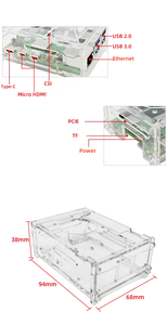 Ahududu <span class=keywords><strong>Pi</strong></span> 5 Model B koruyucu plastik akrilik muhafaza 94*68*38mm elektronik aksesuar - Product Image 6