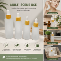 Flacon compte-gouttes SMK G-04 Série 20ml-100ml en verre dépoli épais pour huile essentielle, couleur personnalisable, pour huile capillaire, sérum, ou gouttes pour les yeux