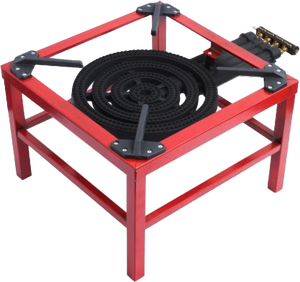 Réchaud à gaz portable robuste à 4 brûleurs rouges haute puissance pour camping-car et usage commercial - Product Image 5