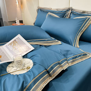 <span class=keywords><strong>Lenzuola</strong></span> di Lusso <span class=keywords><strong>per</strong></span> Hotel 5 Stelle in Cotone Egiziano Moderno, 100% Cotone, 250 Fili, Tecnica di Tessitura, Piegate, Ecologiche - Product Image 5