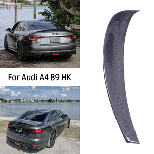 For A4/S4 B9 B9.5 Style Real Honeycomb Carbon Fiber Material <b>Rear</b> <b>Spoiler</b> Trunk Wing 2017-2024 - Product Image 2