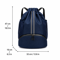 Nouveau Sac à Dos de Natation Pliable Tendance en Ripstop avec Doublure en Polyester et Fermeture à Cordon en Maille pour la Plage et la Salle de Sport