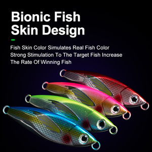 Leurre de pêche TEASER J106 Dubstep en alliage métallique, jigging lent, leurre artificiel dur, 60g80g, jigging, leurre pour la pêche au bar, leurre de pêche en mer, leurre coulant - Product Image 6