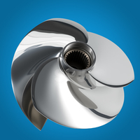 Pièces de moteur BRP Rotax en acier inoxydable poli à 3 pales, nouvelles pièces Seadoo 161 mm 14/19 Impeller pour jet ski