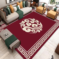 China Factory Polyester Area Rug Wall to Wall Mat Printing Washable 3d Large Oriental Traditional Living Room Carpets