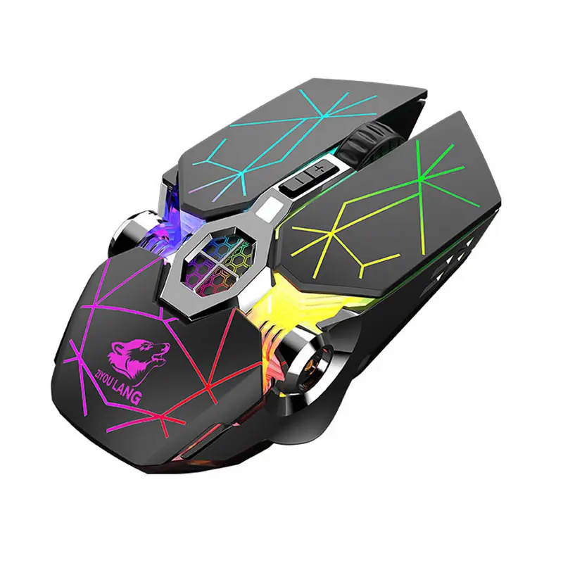 2023 miglior prezzo di fabbrica di vendita Mouse da gioco per Computer ottico senza fili muto ricaricabile RGB